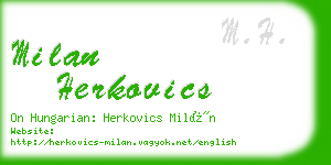 milan herkovics business card